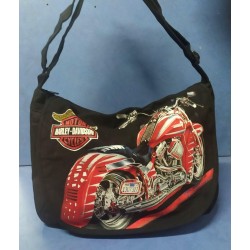 Сумка с Harley-Davidson тканевая, 1отдел, на змейк