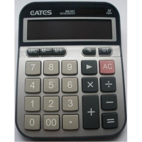Кальк."EATES" BM-007(12разр., 2 питания) 13*17см