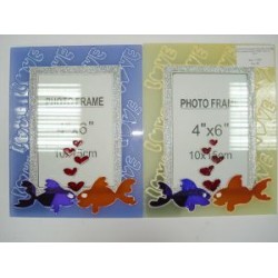 Фоторамк №V5176 витраж "Рыбы LOVE" 10*15