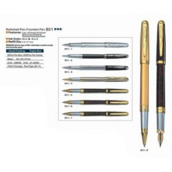 Ручка  мет. перо  BAIXIN FP-801(зол. / мрамор ) /1