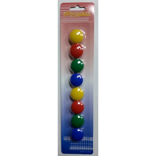 Магнит цветной d=2   8шт  JZ-M005/М-20 № 170/1562