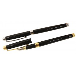 Ручка  мет. перо  BAIXIN FP-860(зол. / сер+черн )