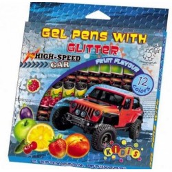 Н-р ручек гель 12 цв. с блестками 13326 "High spee