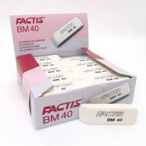 Ластик Factis 40 BM (5,3*1,9*0,7) белый с фаской