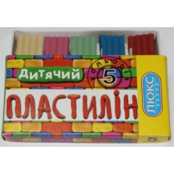 Пластилін  "Люкс Колор" ДИТЯЧИЙ   5 кол. 90 г.  ар