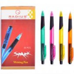 Ручка автомат шар. Radius - Spark  (уп-50)  син