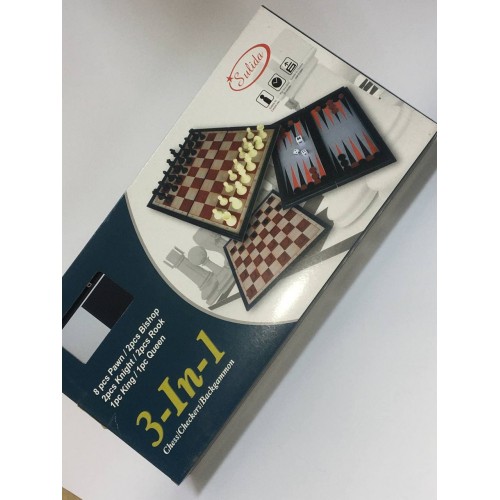 Набор игр 3 в1 №3883 " Шашки, шахматы, нарды" 36,5