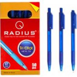 Ручка автомат шар. Radius - Tri Click  (син) тонир