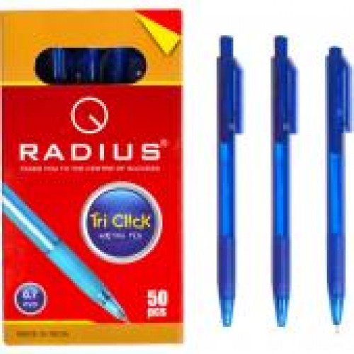 Ручка автомат шар. Radius - Tri Click  (син) тонир