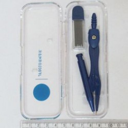 Циркуль (2 предм) №JF8010 мет. + кар.мех., грифель