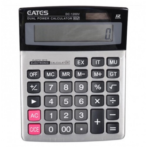 Кальк."EATES" DC-1200V (12разр.,  2 питания) 18*16