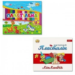 Пластилин -12 цв. "Пластиленд/Липландия" 240 гр. Т