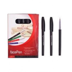 Ручка гелев. Radius - Face gel  (50шт) черн, пласт
