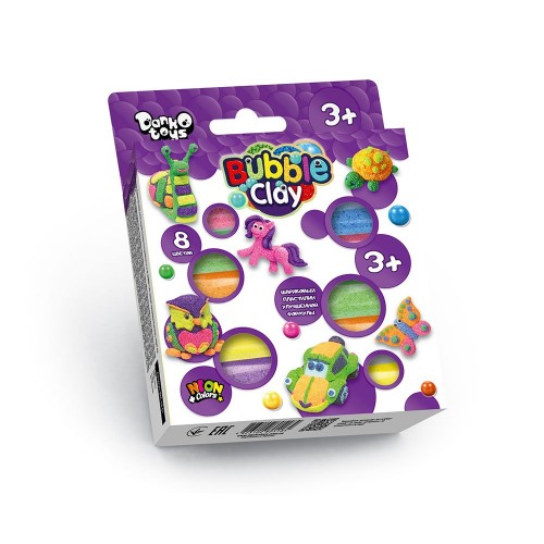 Масса для лепки шариковая "Bubble Clay 8 цветов" B