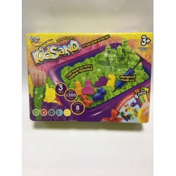Песок кинетический Kid sand 1200гр. 3цвета,8форм+п