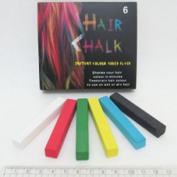 Мел для волос 8357-6 "Hair chalk" 6цв, 6,5*1*1см