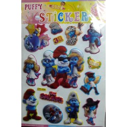 Наклейка № OK мягкая c блеском 19*323 Смурфики (2в