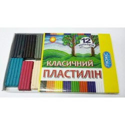 Пластилін "Люкс Колор" КЛАСИЧНИЙ 12 кол. 240 г у п