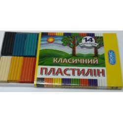 Пластилін "Люкс Колор" КЛАСИЧНИЙ 14 кол. 250 г у п