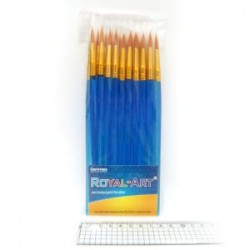 Кисти нейлон №8 круглая RA7618 (прозрачный цв. кор