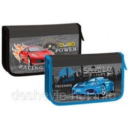 Пенал Kidis 7174 (1 отдел ) "Speed car" (красн,син