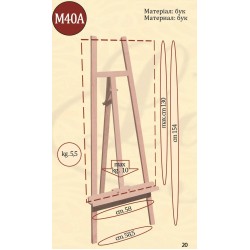 Мольберт студийный № М40 А (h мольб. 154см, max h