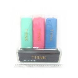 Пенал сум. 1 отд. силикон №1233 "Think" 19*6*4см,