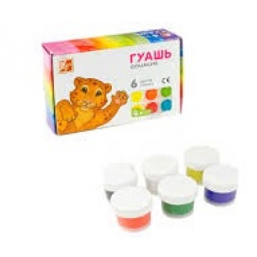 Гуашь  6цв. MINI/ZOO (15 см3) ЛУЧ