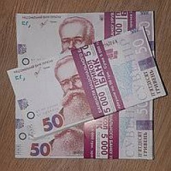 Пачка денег (сувенир) №016 Гривны "50"