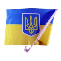 Прапор України Q-4 для авто 30*45см, уп-12шт