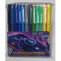 Флом.  24 цв. №828-24LQ  "Спорткар" .ПВХ (12уп)
