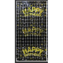 Фотозона-шторка из фольги 13002-BK "Квадрат-Happy