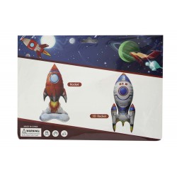 Шарик фольгированый 3D YY-F0975 РАКЕТА 127*50