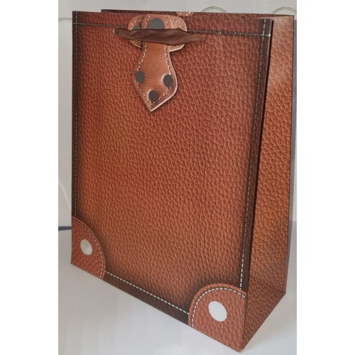Пакет бумажный  8317L 31*42*12cm Сундук, с фольгой