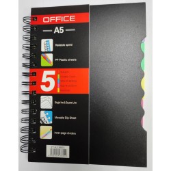 Тетр.на спир. А5 с 5 раздел. № ZY-A5.8805     120л