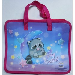 Папка-портф с ткан. ручк №13213 Raccoon (25,5*32*8