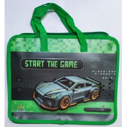 Папка-портф с ткан. ручк №13214 Supercar (25,5*32*
