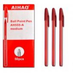 Ручка  шариковая  АН-555-A (красн.)/50уп,2800ящ